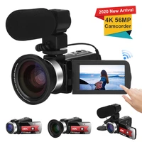 new release 4k digital video camcorder for youtube live streaming 56mp beauty light touch screen night vision hd recorder wifi