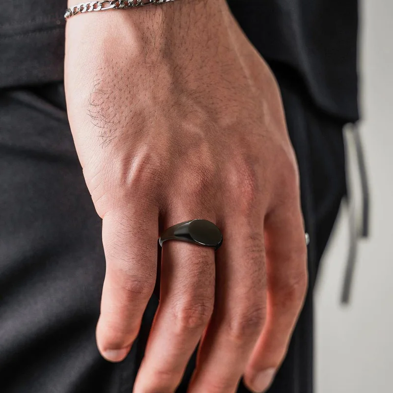 Перстень нержавеющая сталь классическое хипстерское унисекс квадратное кольцо