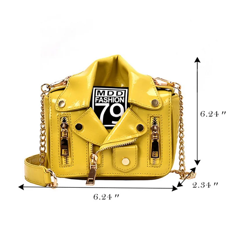 

women bags jacket fashion bags Chain Motorcycle Bag fenty bag Women Rivet Clothing Shoulder Messenger Bag Leather Crossbody