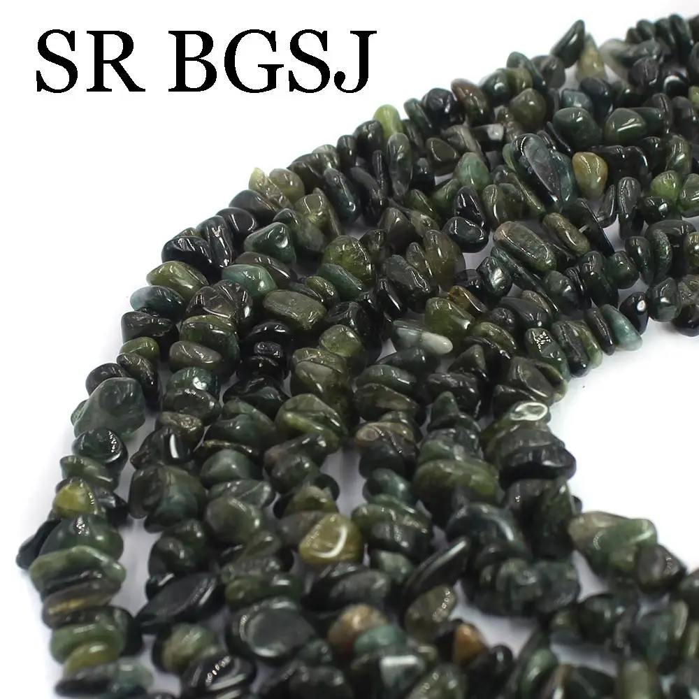 

Free Shipping 6-8mm Freefrom Green Tourmaline Chips Wholesale Jewelry Findings Beaded Diy Beads Strand 15"