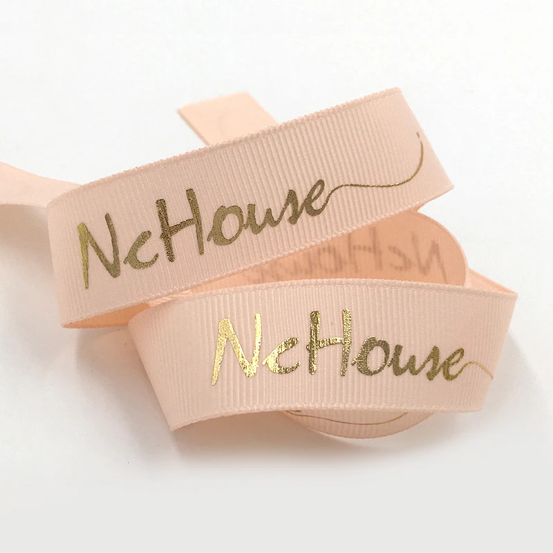 

Ribbon Custom LOGO Printing Decoration With Hot Stamping Cake Red Ribbon Flower Ribbon Gift Packing Ribbon