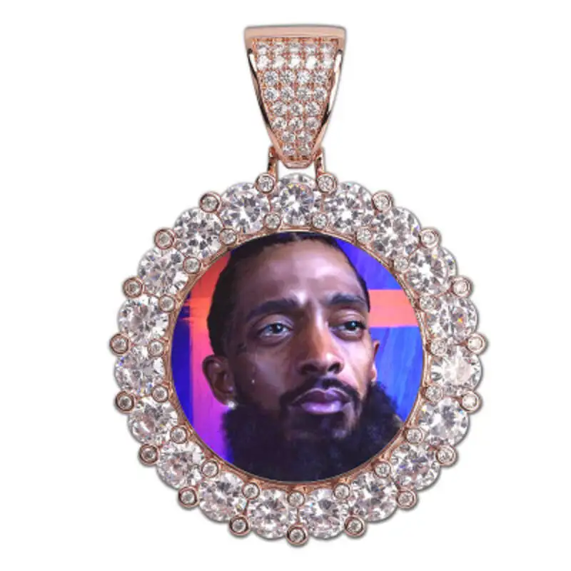 

Personalized Customization Necklace Custom Color Photo Hip-Hop Necklace For Women Men Charm Round Choker Necklace