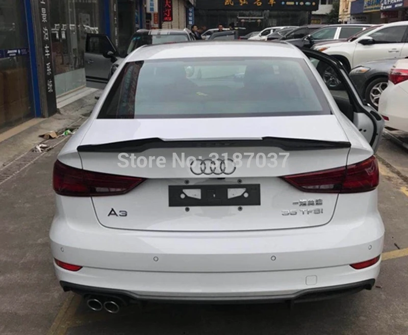 Для Audi A3 спойлер 2012 2013 2014 ABS пластик Неокрашенный задний на крыло крышу багажник