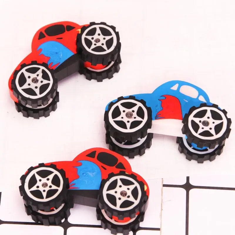 

6.3*4*4.2cm Cartoon Car Eraser Creative Stationery Gift School Classroom Rewards for Kids Students (Random Color)