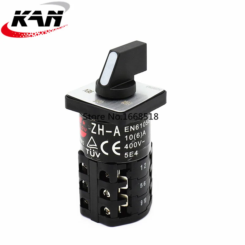 KEDU ZH A AC 125/250V 18/12A трехслойный универсальный переключатель поворотные кулачковые