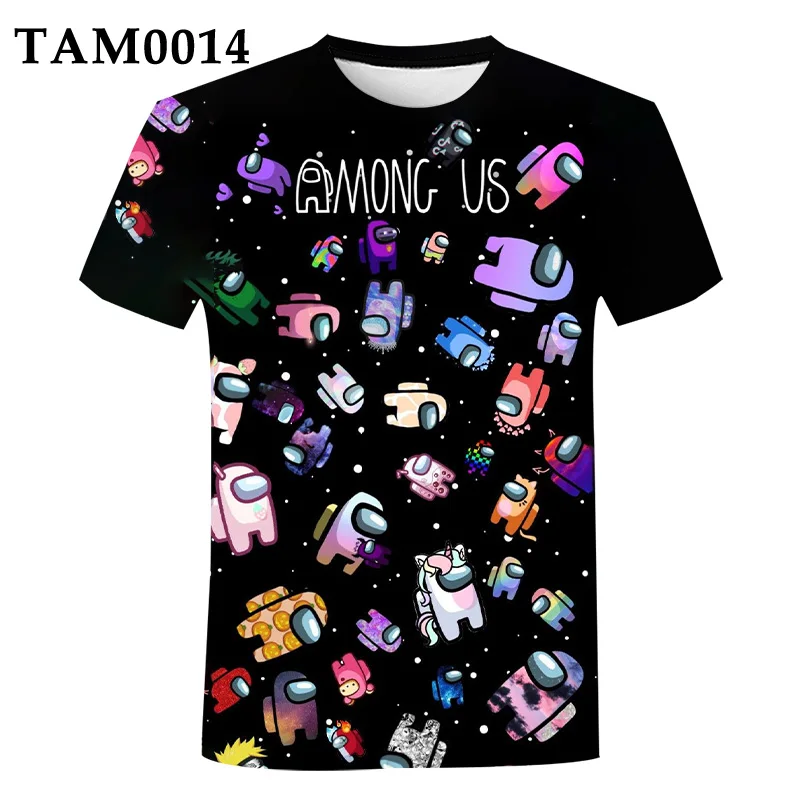 

Among Us 3D Printing Summer T-Shirt Men's / Women's Casual Wear Top Cool Cotton Breathable Short Sleeve Boys' And Girls' Shirt
