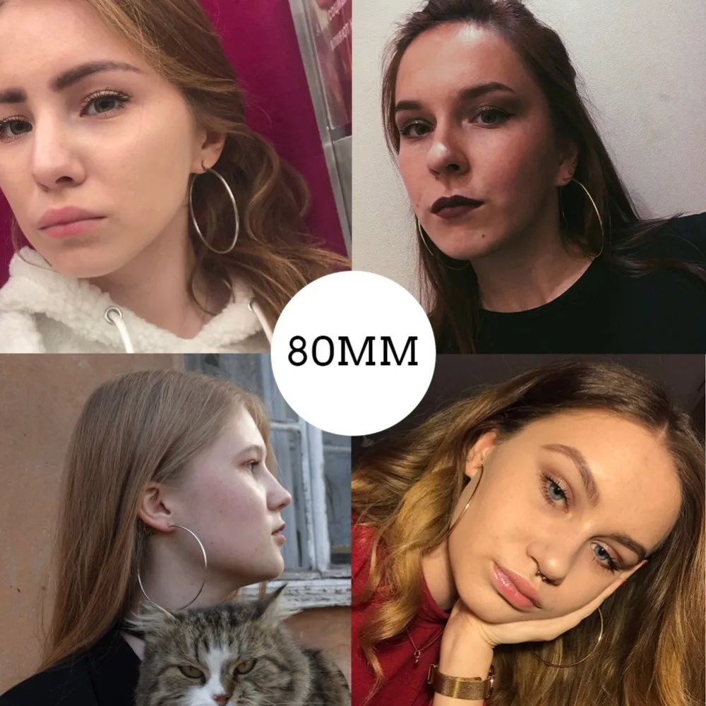 Большие круглые серьги из нержавеющей стали золотого цвета, модные женские очаровательные серьги-кольца, ювелирные изделия, женские серьги doreilles