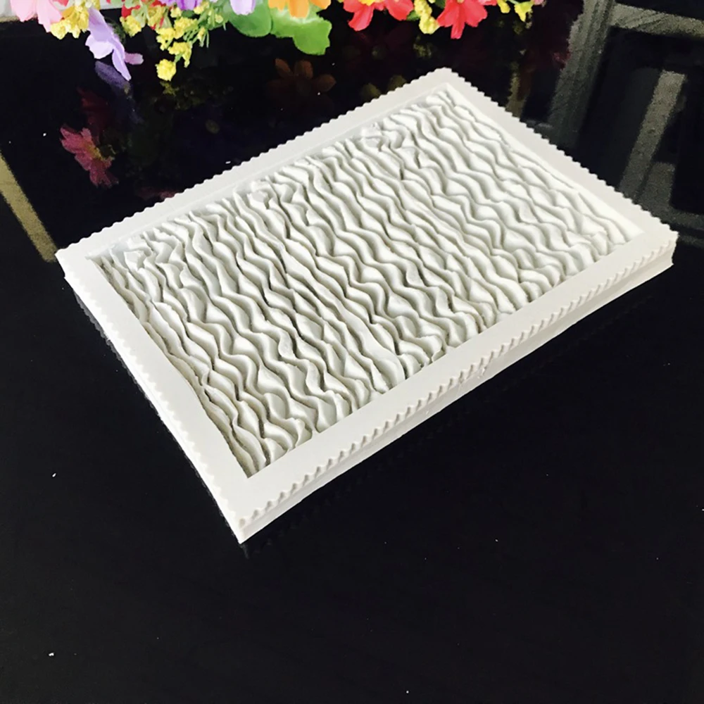 Съедобная волнистая изогнутая силиконовая форма жвачка помадка торт с оборками