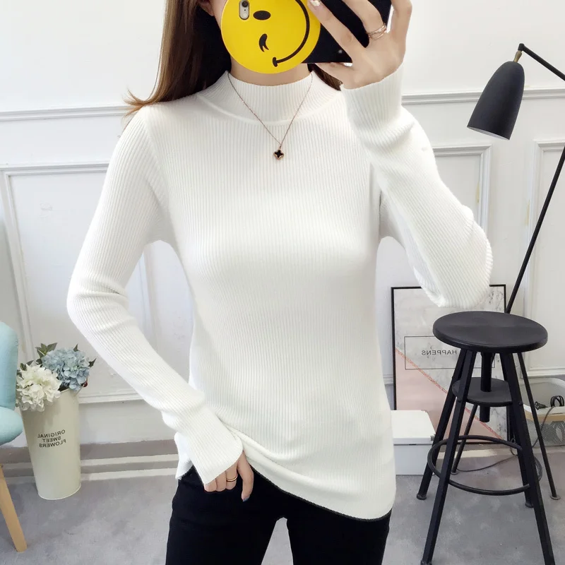 

Одежда Real Shot для осени и зимы, пряжа из сердечника, Свободный пуловер с ложным воротником. Kio