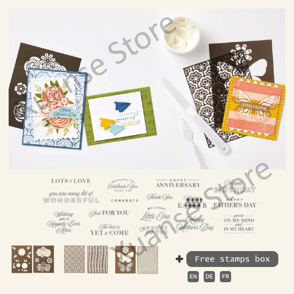 

Beat Wishes Words Clear Stamp Template DIY Scrapbooking Handmade Crafts Love Cards Diary Album Stencil For Decor Stamps Supplies