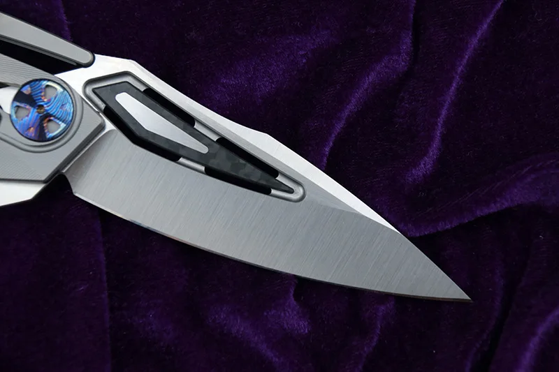 LEMIFSHE custom 0999 Флиппер складной нож m390 сталь CF титановая ручка Открытый Отдых Охота Карманный кухонный инструмент EDC инструмент