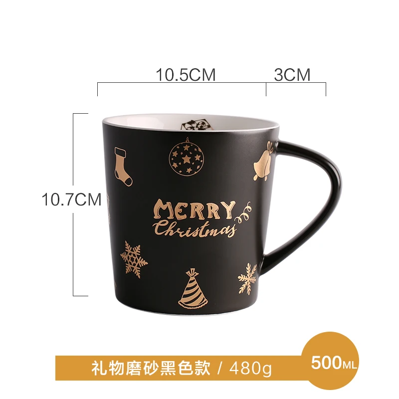 

Christmas Cute Coffee Cup Ceramic Cartoon Hand Painted Creative Couple Mug Personalised Coffee Mug Christmas Gift Mug DA60MKB