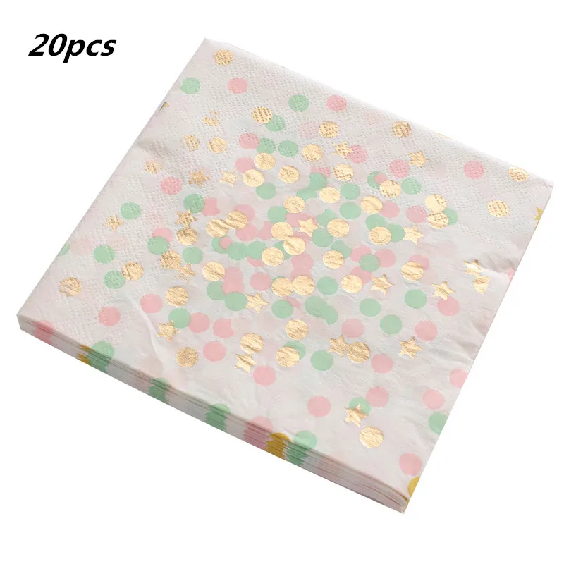 20pcs napkin 20 шт./лот, горячая Распродажа, золотое, синее бумажное полотенце, салфетка для мальчиков и девочек, вечерние салфетки, украшение для салфеток, 33*33 см - Цвет: 20pcs napkin