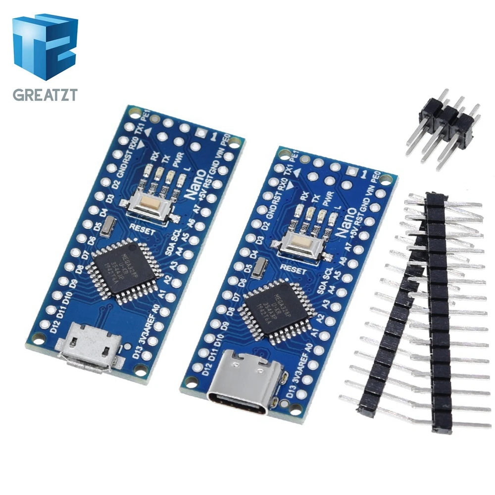Type C / Micro USB Nano 3 0 с Загрузчиком совместимый контроллер для драйвера arduino CH340 16 МГц