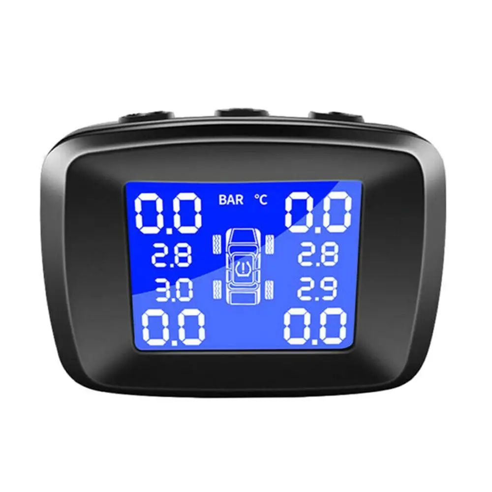 Car TPMS Wireless Tire Pressure Monitoring System Monitor LCD +4 External Sensors Kit Tyre Alarm Parts | Автомобили и мотоциклы