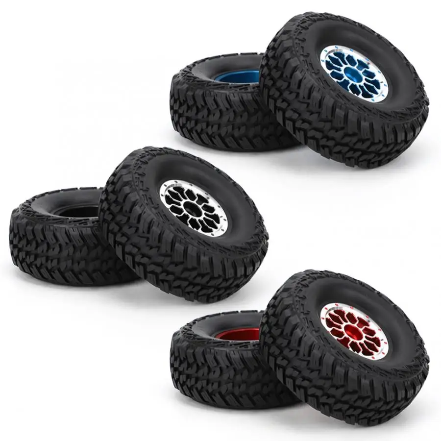 2Pcs 1.9in RC Tire Tyre Wheel Hub Rim Wheels Set Fit for 1/10 TRAXXAS HPI Crawler Truck Car Spare Parts Rubber Tires |