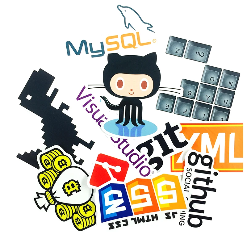 10/23 шт./лот интернет Java Js Php Html облачный Docker Биткоин программируемые языки логотип