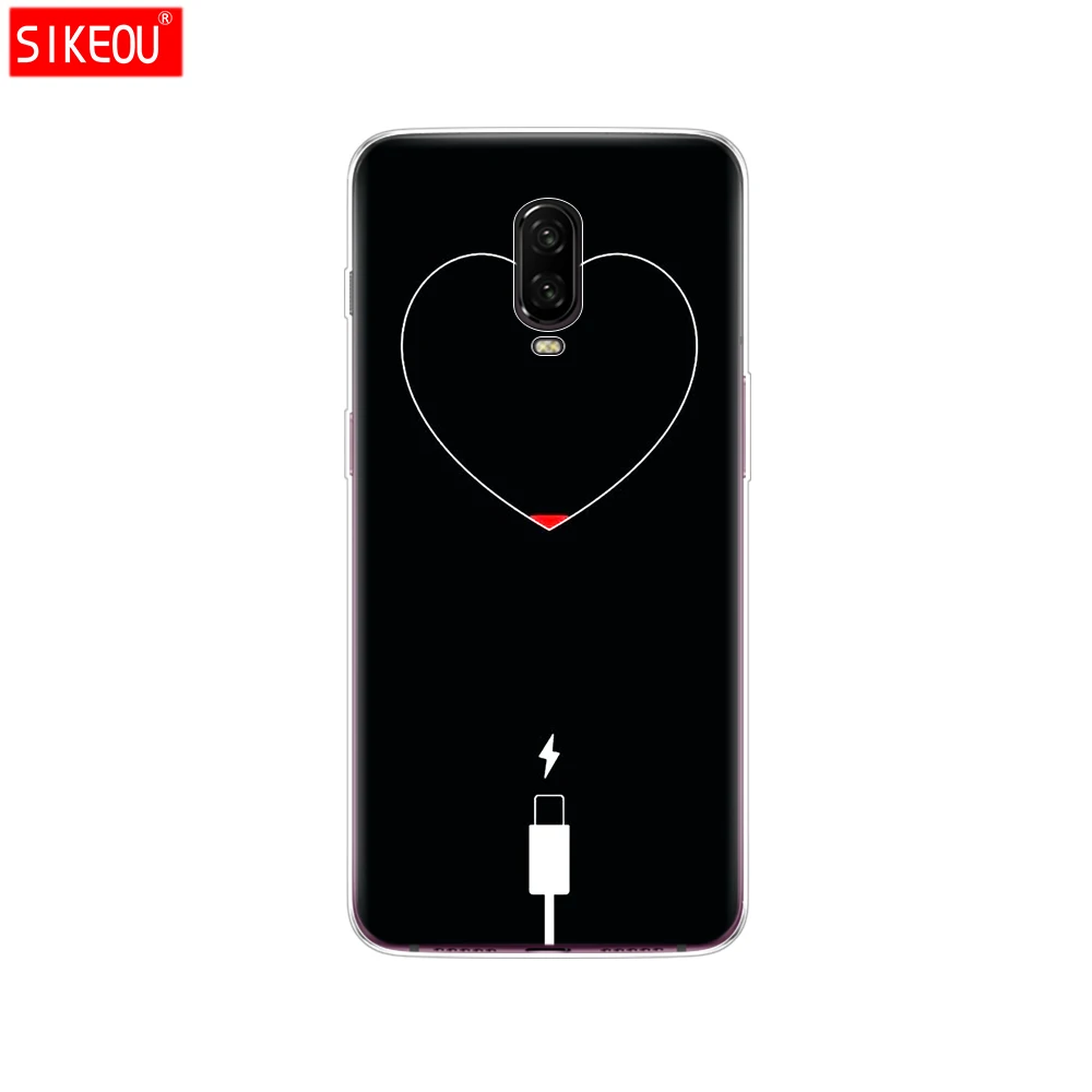 Силиконовый чехол для oneplus 6 t 1 + Чехол Coque one plus T copas etui Бампер Силиконовые черные
