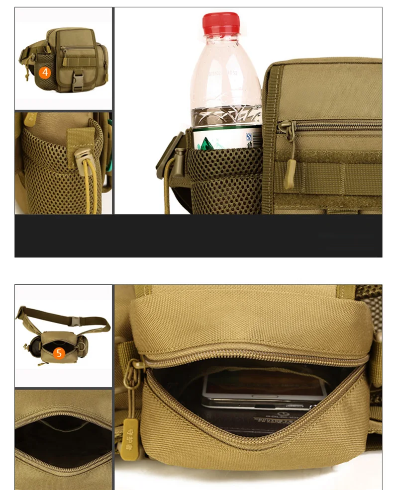 Водонепроницаемая нейлоновая мужская сумка через плечо мессенджер бутылка для