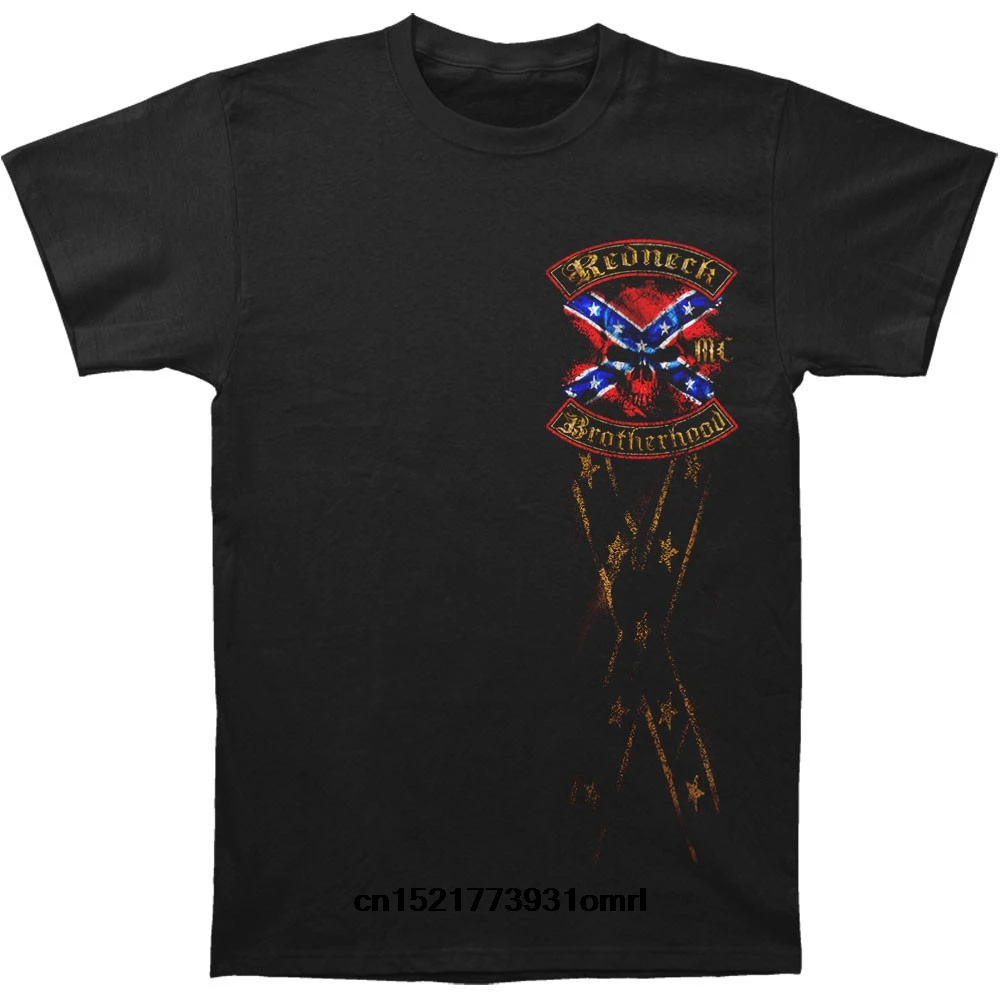 Забавная Мужская футболка новинка Redneck Brotherhood состаренная Золотая фольга