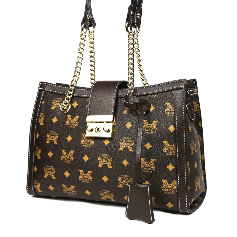 Модная сумка на цепочке через плечо с принтом большая простая роскошная