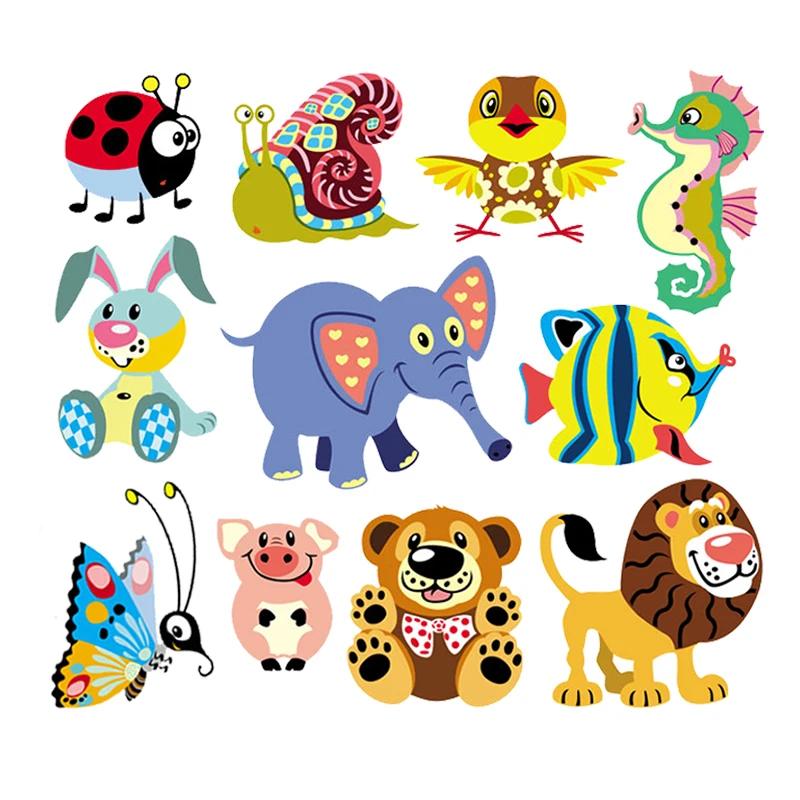 Симпатичные Детские нашивки с вышивкой утюгом декоративные наклейки Тепловые