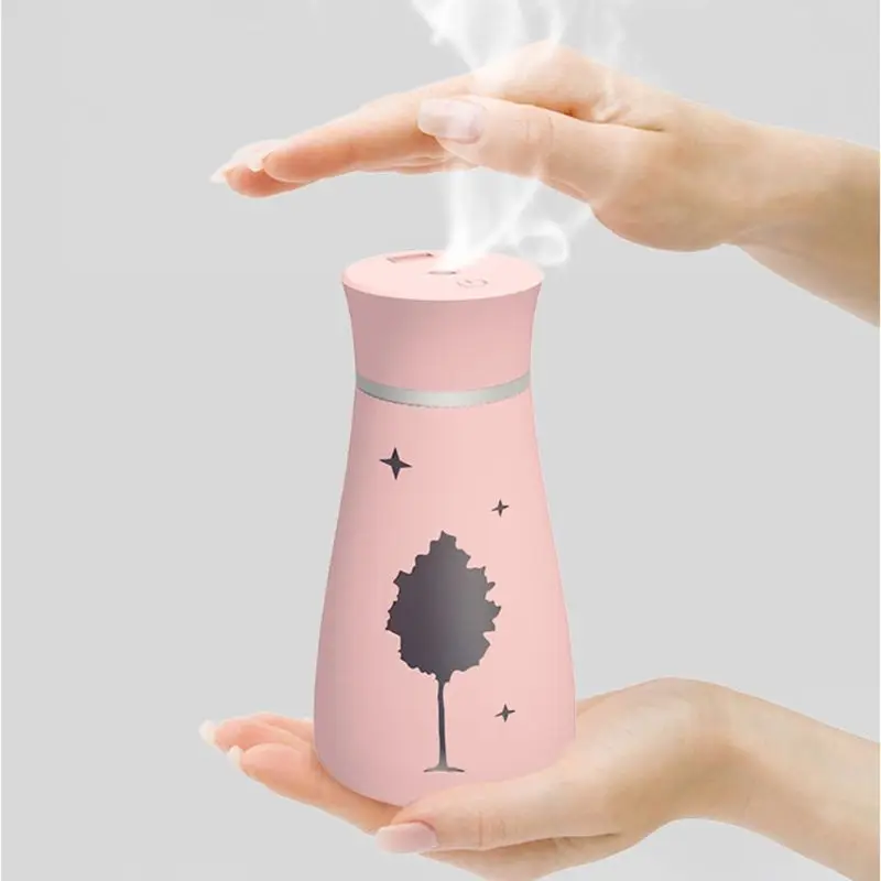 

Maple Leaf Air Humidifier USB Purifier with LED Night Light Fan Ultrasonic Essential Oil Diffuser for Car Office Home