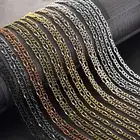 Цепочка бронзовая сделай сам, застежка-карабин из железа для ожерелья, Ювелирная фурнитура золотистого и серебристого цвета, 10 шт., 55 см