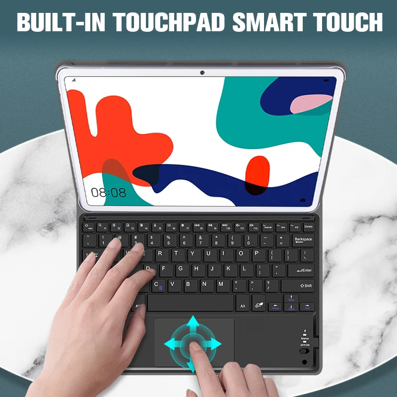 For Huawei MatePad 10.4 2020 Keyboard Case PU Leather Cover for BAH3-L09 BAH3-W09 BAH3-AL00 with Trackpad Tablet funda | Компьютеры и