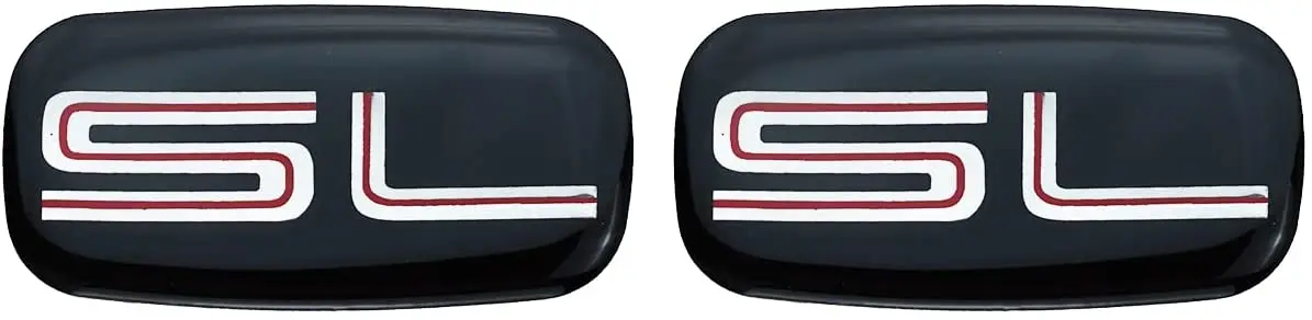 

Значок-эмблема для боковой стойки SL (хром, красный, черный), 2 шт.