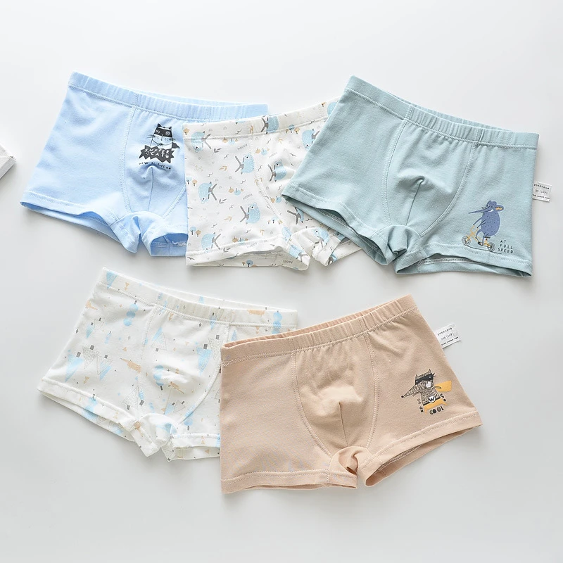 5 шт./лот нижнее белье для девочек и мальчиков штаны детские хлопковые трусики