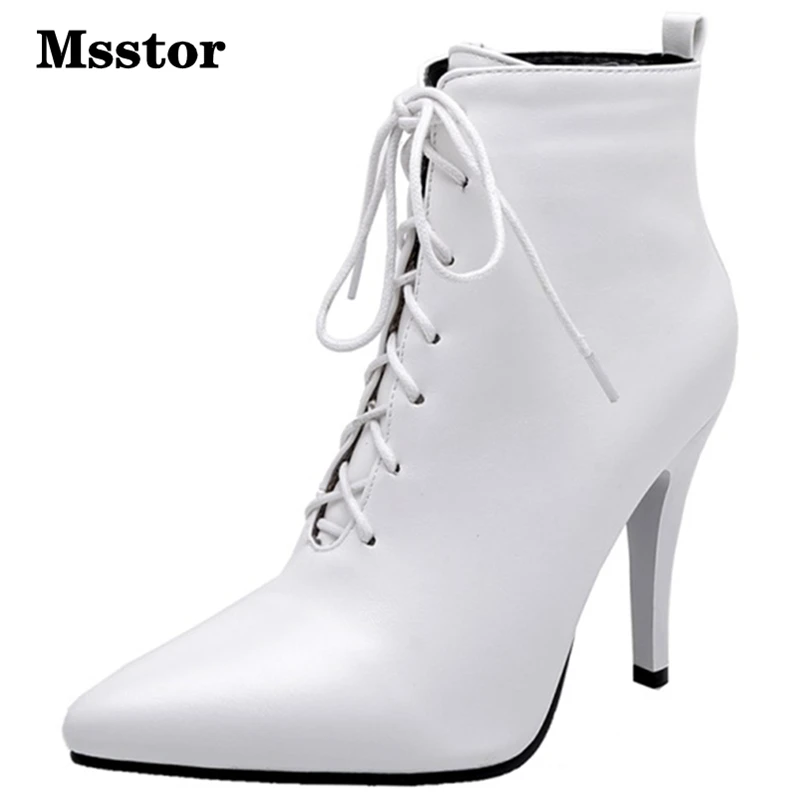 Ботильоны женские с острым носком модные офисные пикантные полусапожки на