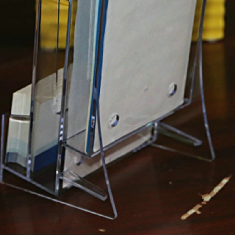 Прозрачная книжная полка офисный трехслойный держатель для файлов визитная