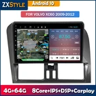 Мультимедийный видеоплеер, Android 10,0, автомобильный радиоприемник с навигацией GPS, для Volvo XC60 2009-2012