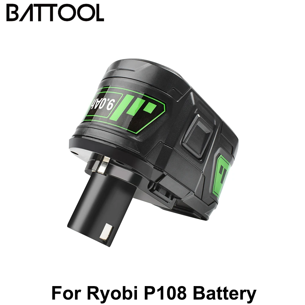 

Replacement 9000mah 18V Lithium Battery For Ryobi 18V P108 Li-Ion Rechargeable P109 P106 P105 P104 P103 RB18L50 RB18L40 Battery