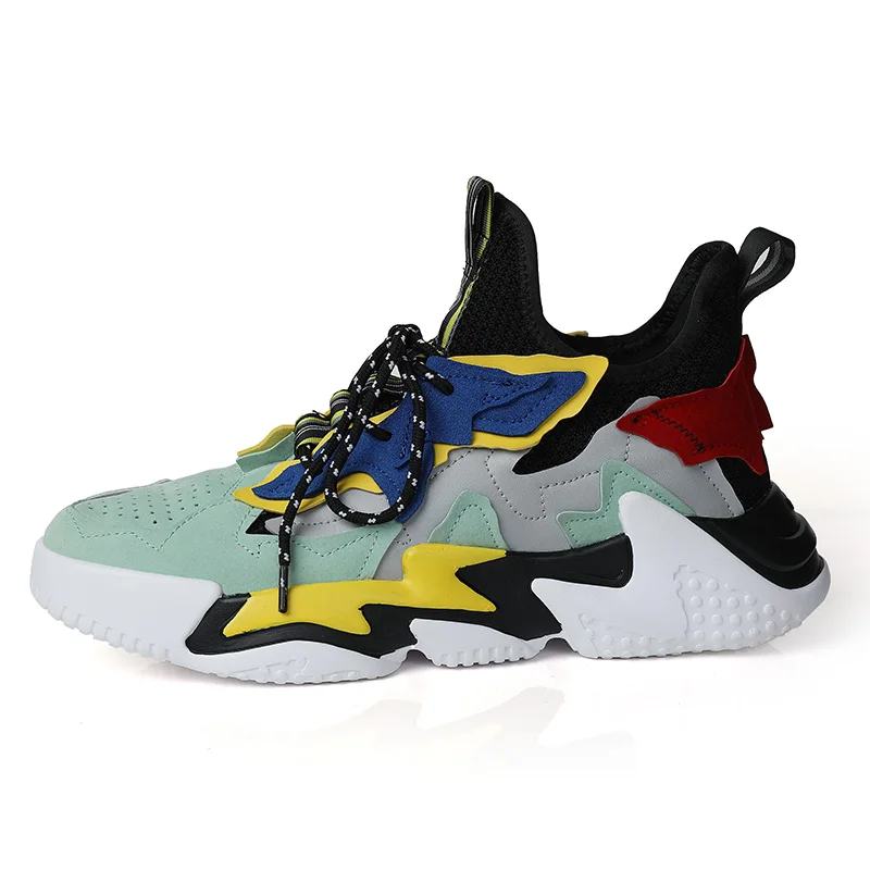 Кроссовки мужские массивные эластичные дышащие для взрослых модная