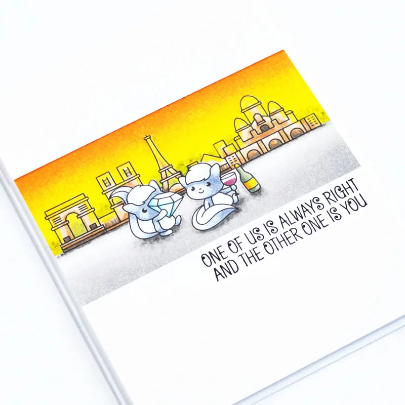 Набор прозрачных штампов для скрапбукинга надписей никогда не ложиться спать |