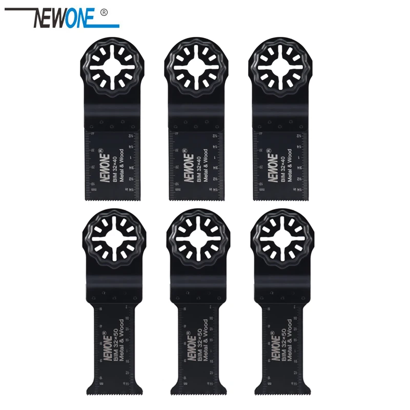 NEWONE Starlock 32*40 мм/32*50 удлиненные биметаллические пилы BIM подходят для мощных осциллирующих инструментов для дерева, резки металла, удаления гвоздей