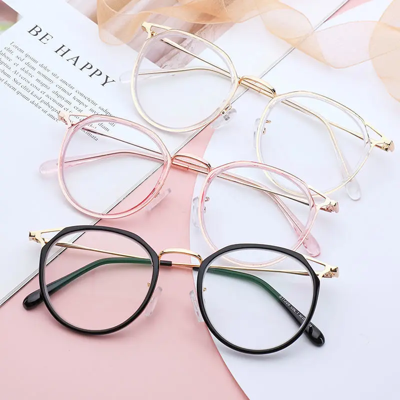 

Cat Eye 2021 Anti Blue Rays Eyeglasses Women's Blue Light Blocking Computer Glasses Female Plain Mirror Glasses Frame Eyewear