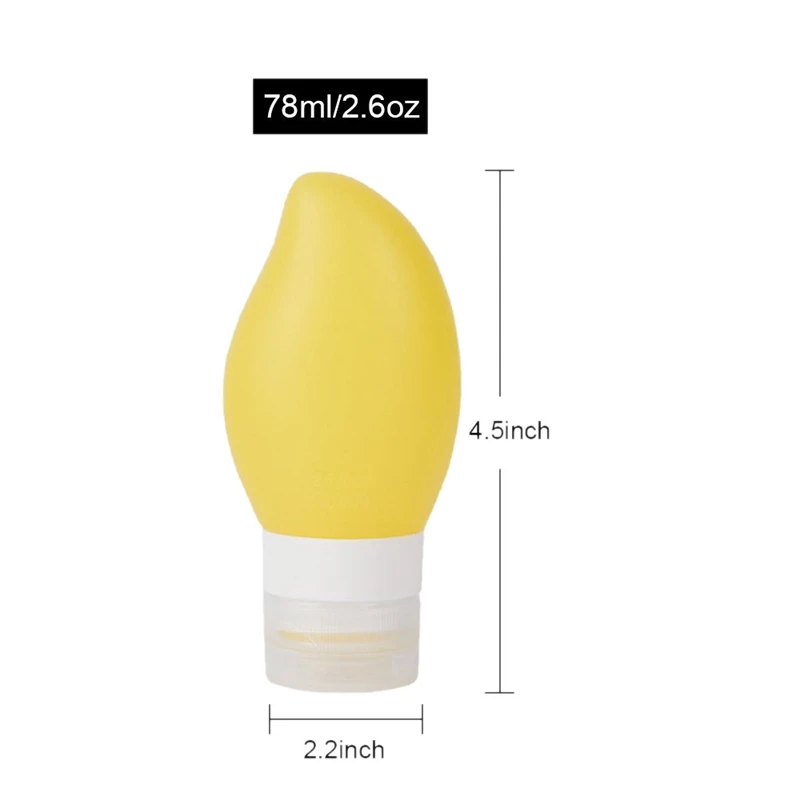 4 упаковки Гладкий силиконовый дорожный контейнер аксессуары для путешествий
