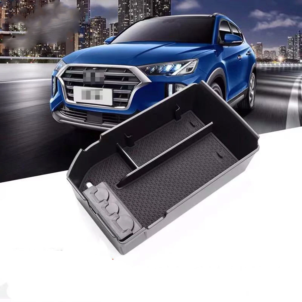 

Car Central Armrest Storage Box Glove Box Container for HYUNDAI Tucson ix35 2015 2016 2017 2018 2019 Auto Accessories