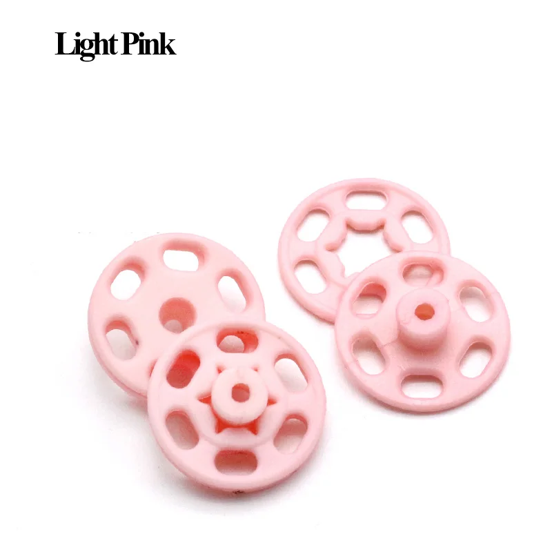 Light Pink 15 шт. 7 мм/10 мм/13 мм/15 мм/18 мм/21 мм маленькие абс пластиковые оснастки крепеж пресс-Кнопка шпильки Швейные аксессуары - Цвет: Light Pink