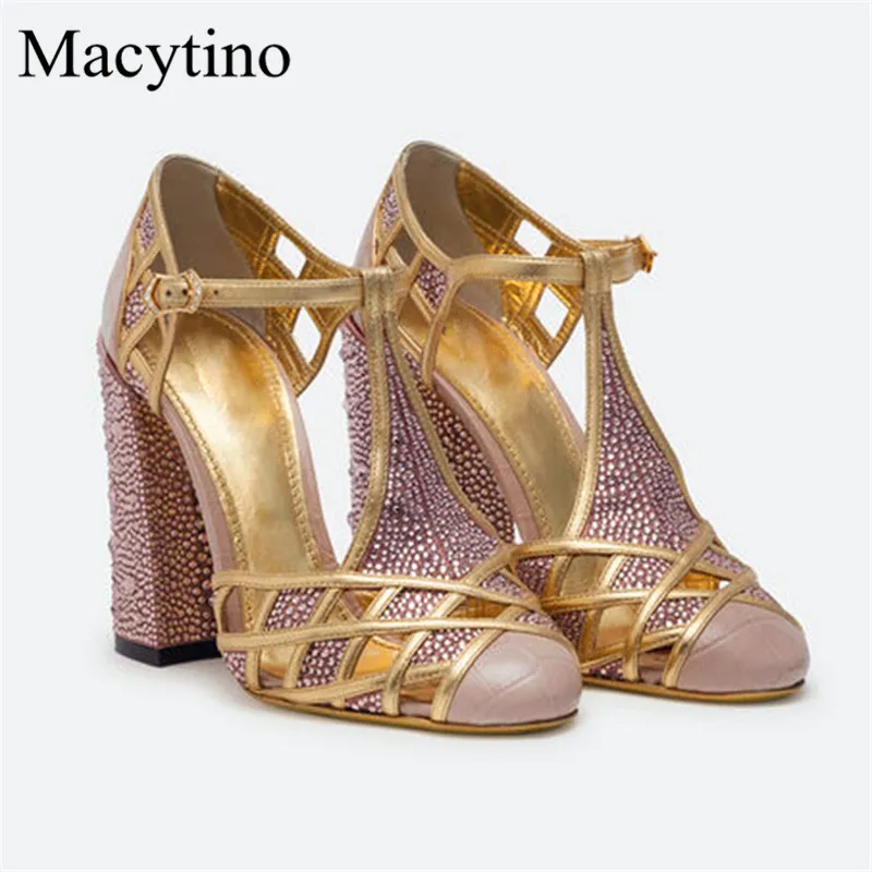 

Fashion new retro gold black pink high heel sandals pearl inlaid high heel summer sandals fashion party shoes women