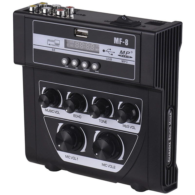 MF8 мини портативный микрофон аудио Миксер с USB DJ звук смешивания домашний