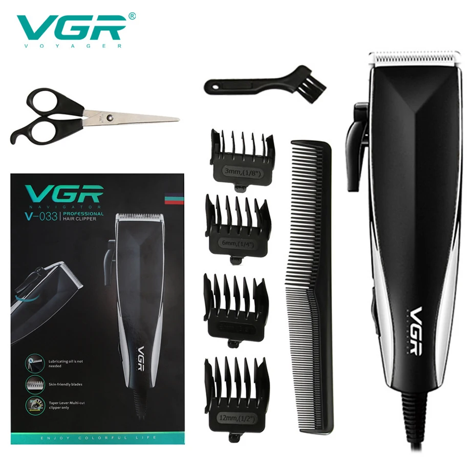 

VGR V-033 USB Electric Hair Clippers For Men Adults Kids Razor Hair Cutting Machine Beard Trimmer Machine Professional Barber