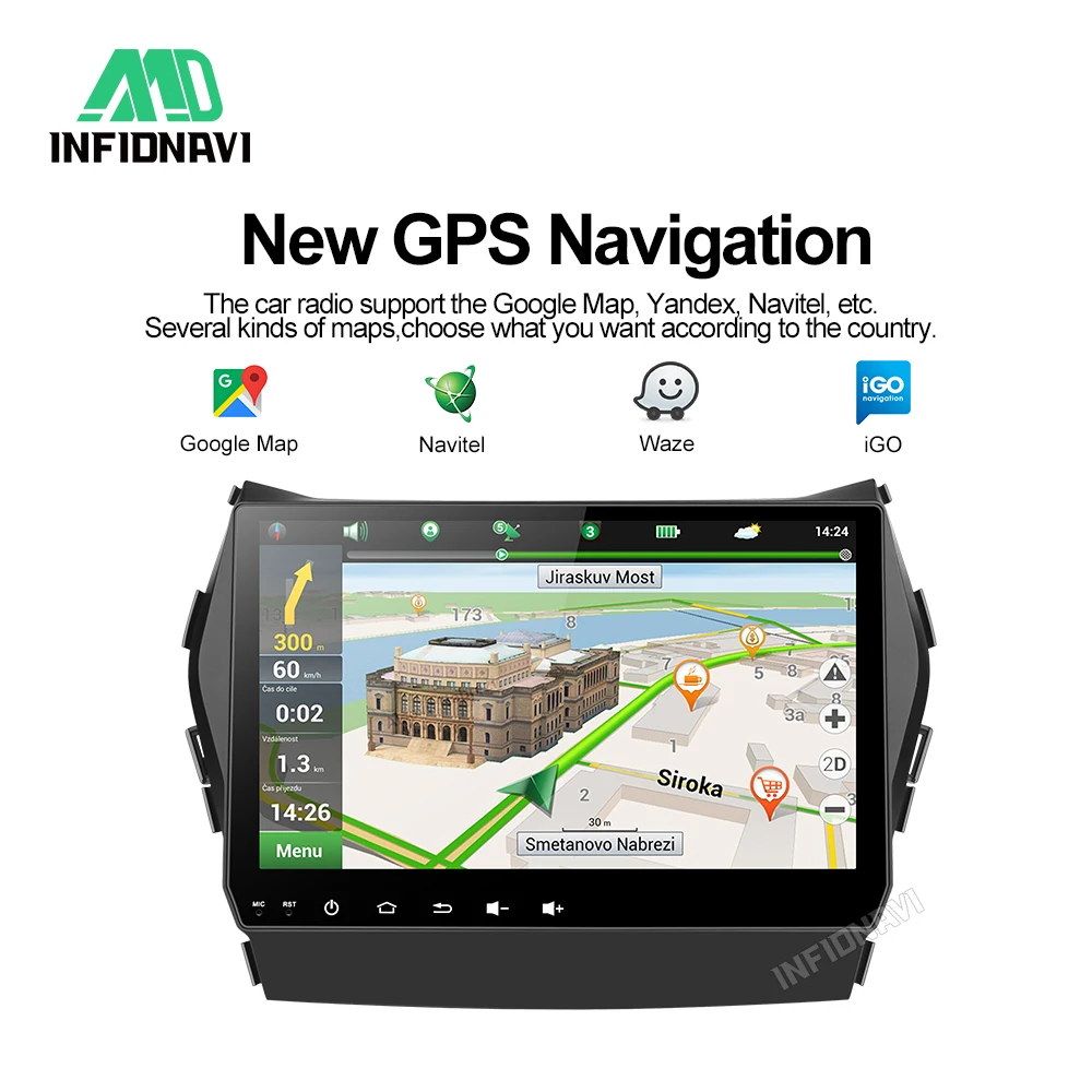 INFIDNAVI PX30 Android 9,0 автомобильный dvd 2+ 32G gps Видео Радио плеер для hyundai IX45 Santa Fe 2013// Автомобиль