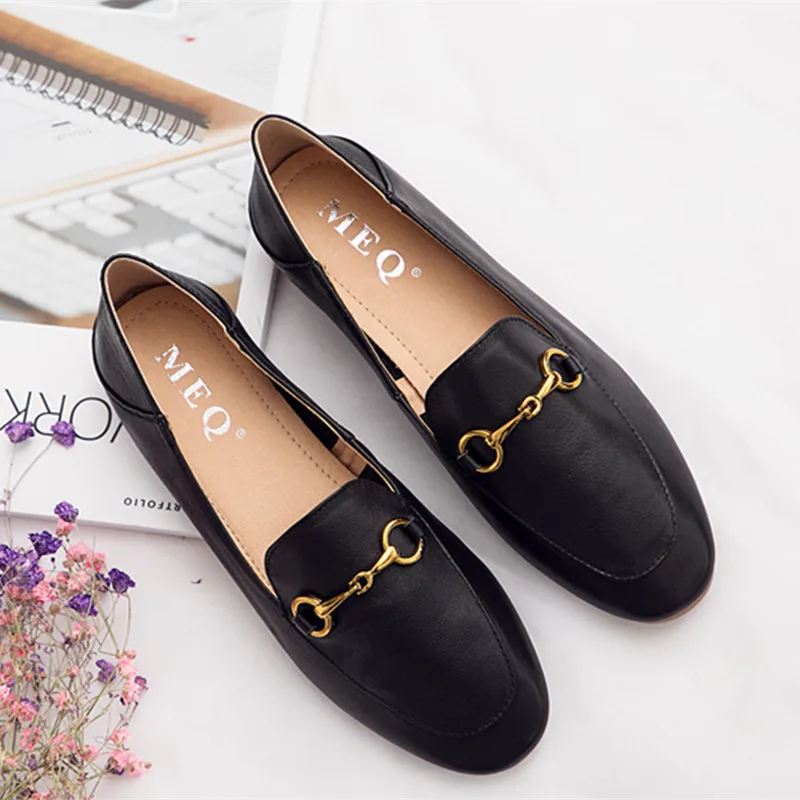 

In new Korean leather flat sole shoes, shoes, casual and versatile