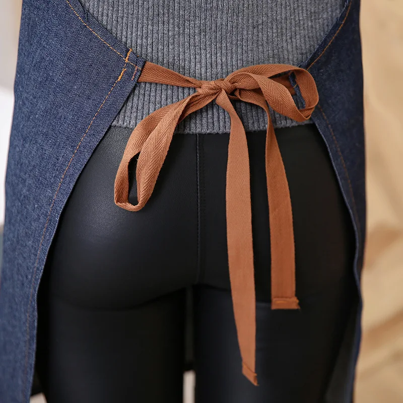 Фартуки джинсовые для взрослых кухонный фартук Рабочие комбинезоны