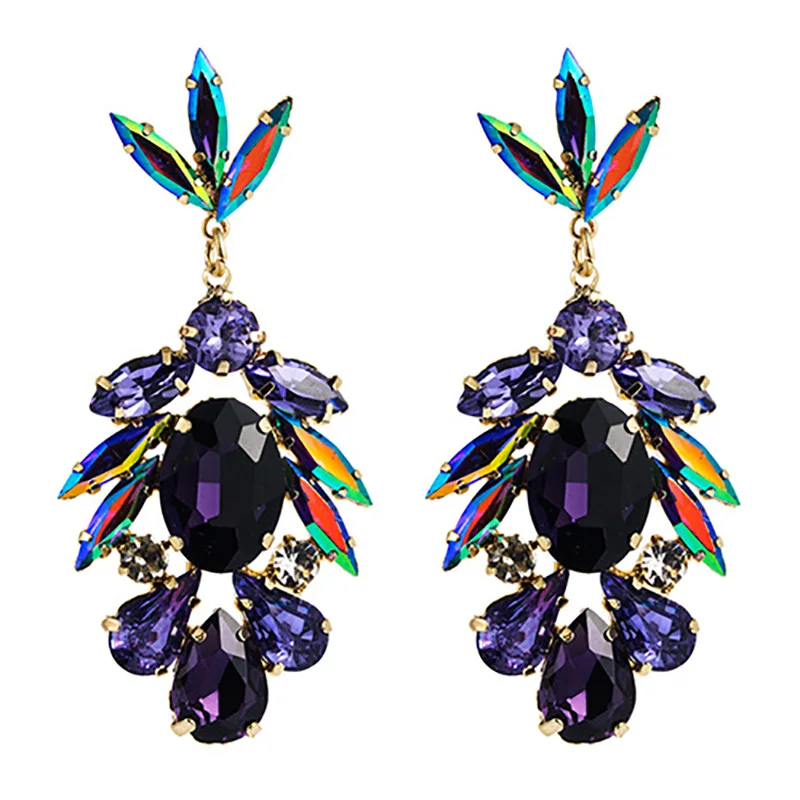 Новинка 2020 Лидер продаж модные висячие серьги ZHINI с кристаллами для женщин