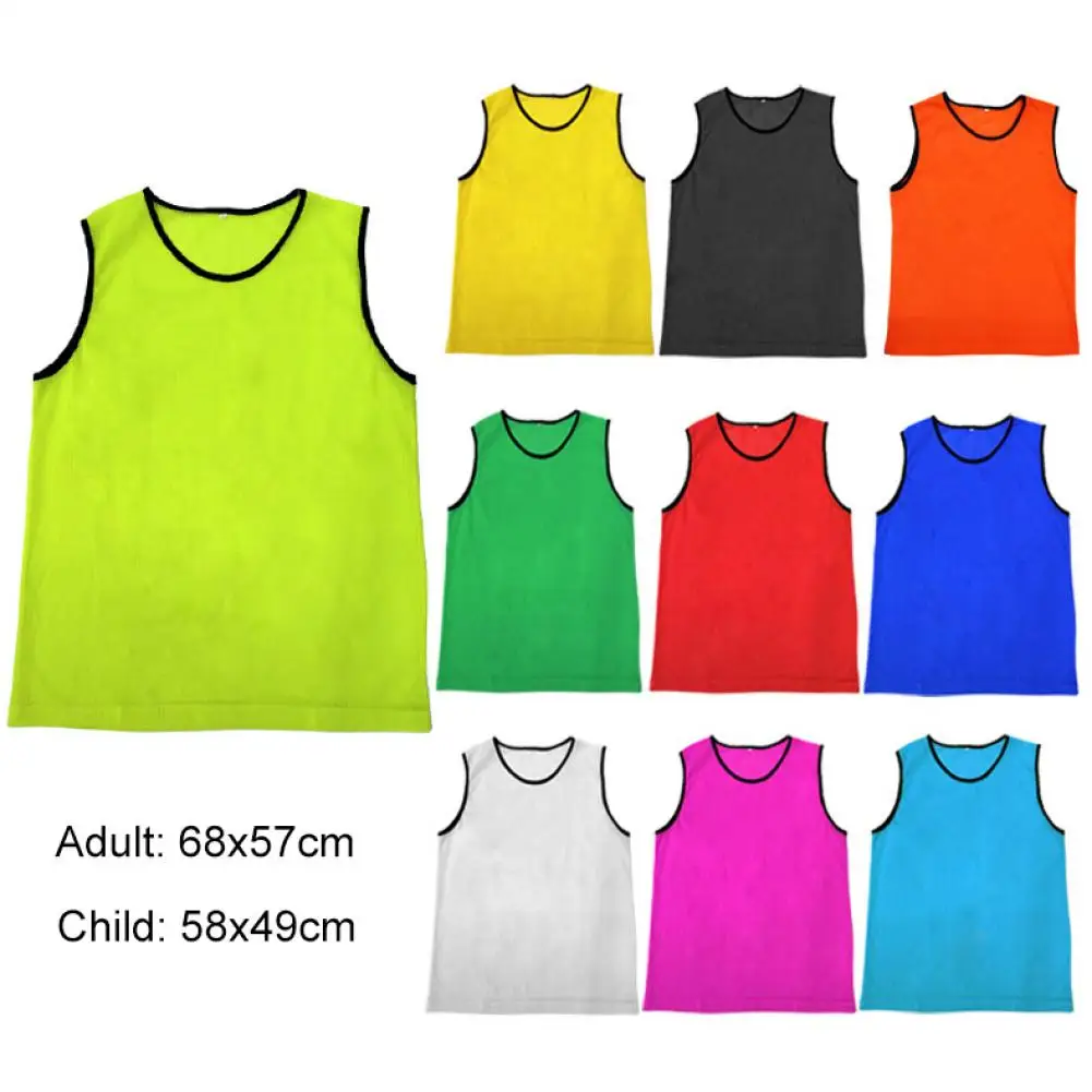

Unisex Kids Adult Outdoor Sport Football Training Match Mesh Sleeveless Vest Top Soccer